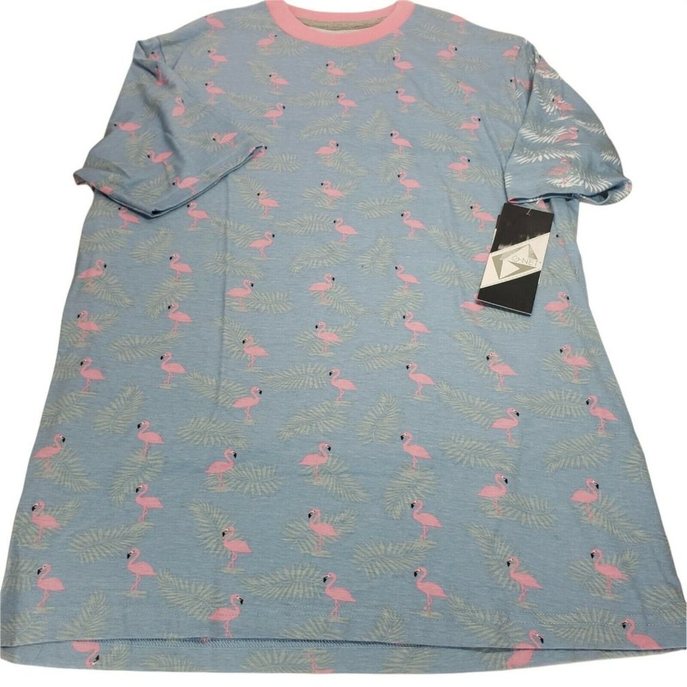 NEW G-Net Flamingo pattern Trendy XL Shirt Stylish Made Unisex NWT